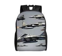 KLJnmbb Aircraft Fighter Jet Stampa Uomini Donne Elegante Zaino Impermeabile Per Viaggi Escursionismo Campeggio Leggero Daypack