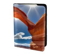 KLJnmbb Arches National Park-Standard Print 14 cm passaporto viaggio portadocumenti sicuro compatto elegante per uomini e donne