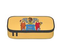 KLJnmbb Astuccio da viaggio con stampa bandiera del New Jersey, 21 x 5 x 9 cm, borsa portaoggetti funzionale per forniture per ufficio