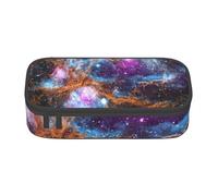 KLJnmbb Astuccio da viaggio con stampa di galassia e universo, 21 x 5 x 9,4 cm, borsa portaoggetti funzionale per forniture per ufficio