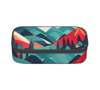KLJnmbb Astuccio da viaggio con stampa di paesaggi di montagna da viaggio, 20,3 x 5,1 x 9,4 cm, borsa funzionale per forniture per ufficio