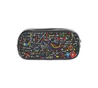 KLJnmbb Astuccio trasparente con stampa di formule matematiche, per studenti, bambini, ragazzi e ragazze, organizer trasparente per cancelleria