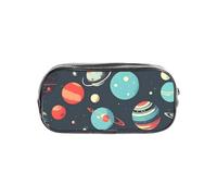 KLJnmbb Astuccio trasparente con stampa di pianeti dello spazio esterno, per studenti, bambini, ragazzi e ragazze, organizer per cancelleria trasparente