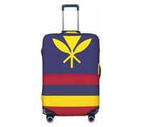 KLJnmbb Bandiera del Regno delle Hawaii Stampa Universale Valigie Copertura Bagagli Protettore Elastico Lavabile Viaggio Bagagli Copertura, Nero , XL