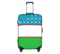 KLJnmbb Bandiera della Repubblica di Uzbekistan Stampa Valigie Copertura Elastica Lavabile Anti Graffio Protezione Dei Bagagli Antipolvere Elegante, bianco, L