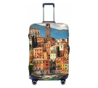 KLJnmbb Bella Italia Stampa Universale Valigie Copertura Dei Bagagli Protettore Elastico Lavabile Viaggio Bagagli, Nero , XL