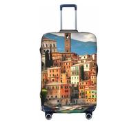 KLJnmbb Bella Italia Stampa Valigie Copertura Elastica Lavabile Anti Graffio Protezione Dei Bagagli Antipolvere Elegante, bianco, L