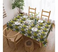 KLJnmbb Bichon Frise Dog on the grass Print versatile rettangolare tovaglia 54x72 in impermeabile riutilizzabile panno da pranzo cucina