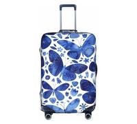 KLJnmbb Blue Butterflies Print Valigie Copertura Elastica Lavabile Anti Graffio Protezione Dei Bagagli Antipolvere Elegante, bianco, M