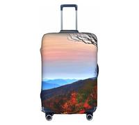 KLJnmbb Blue Ridge Mountains - Copertura elastica per valigia, lavabile, antigraffio, antipolvere, elegante, bianco, L