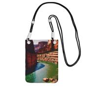 KLJnmbb Borsa a tracolla per cellulare con stampa Grand Canyon, da donna, da uomo, accessorio da viaggio, Nero , Taglia unica