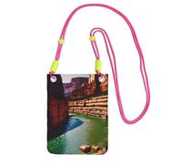 KLJnmbb Borsa a tracolla per cellulare con stampa Grand Canyon, da donna, da uomo, accessorio da viaggio, Fucsia, Taglia unica