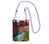 KLJnmbb Borsa a tracolla per cellulare con stampa Grand Canyon, da donna, da uomo, accessorio da viaggio, Viola, Taglia unica