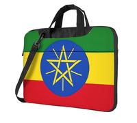 KLJnmbb Borsa pratica con stampa bandiera dell'Etiopia borsa elegante e protettiva per computer portatile versatile borsa morbida per donne uomini, Nero , 13 inch