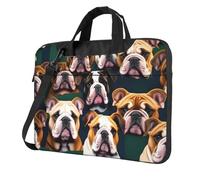 KLJnmbb Borsa pratica con stampa di bulldog inglese carino borsa elegante e protettiva per computer portatile versatile borsa morbida per donne uomini, Nero , 14 inch