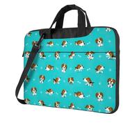 KLJnmbb Borsa pratica con stampa di cane Beagle del fumetto borsa elegante e protettiva per computer portatile versatile borsa morbida per donne uomini, Nero , 15.6 inch