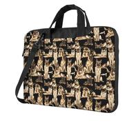 KLJnmbb Borsa pratica con stampa di pastore tedesco, borsa elegante e protettiva per computer portatile, borsa morbida versatile per donne e uomini, Nero , 13 inch