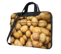KLJnmbb Borsa pratica con stampa di patate da giardino, elegante e protettiva, borsa morbida versatile per donne e uomini, Nero , 15.6 inch