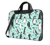 KLJnmbb Borsa pratica con stampa di pinguini carini borsa elegante e protettiva per computer portatile versatile borsa morbida per donne uomini, Nero , 14 inch