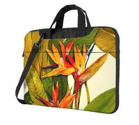 KLJnmbb Borsa pratica con stampa di uccelli tropicali del paradiso borsa elegante e protettiva per computer portatile, borsa morbida versatile per donne e uomini, Nero , 15.6 inch
