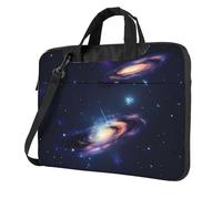 KLJnmbb Borsa pratica con stampa galassia nell'universo borsa elegante e protettiva per computer portatile versatile borsa morbida per donne uomini, Nero , 15.6 inch