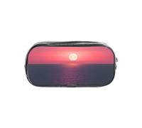 KLJnmbb Bright Moon at Sea Hippie Print Clear Pencil Case per studenti bambini ragazzi ragazze trasparente cancelleria organizzatore
