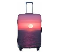 KLJnmbb Bright Moon at Sea Hippie Stampa Valigie Copertura Elastica Lavabile Anti Graffio Protezione Bagagli Antipolvere Elegante, bianco, M