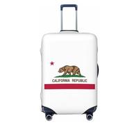 KLJnmbb California State Flag Print Universal Valigie Copertura protettiva per bagagli Elastico Lavabile Viaggio Bagagli Copertura, Nero , M
