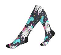 KLJnmbb Calzini da corsa con stampa di alpaca indiana Uomini e donne Coppie Sportive Unisex Viaggio Escursionismo, 2 Nero-2, Taglia unica