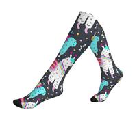 KLJnmbb Calzini da corsa con stampa di alpaca indiana Uomini e donne Coppie Sportive Unisex Viaggio Escursionismo, 1 nero, Taglia unica