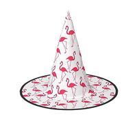 KLJnmbb Cappello da strega unisex con fenicottero rosa, per adulti e adolescenti, per feste di carnevale, costumi