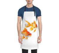 KLJnmbb Carino Goldfishes Stampa 28x33 In Grembiule Da Cucina Adulto Con Tasche Elegante E Funzionale Grembiule Chef