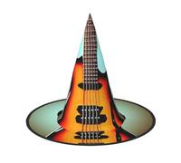 KLJnmbb Chitarra Basso Musica Strumento Musicale Stampa Unisex Halloween Cappello Strega Adulti E Adolescenti Cap Feste Carnevale Costumi Caps
