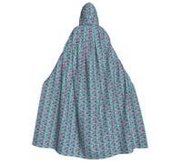 KLJnmbb Ciao Hawaii Stampa Halloween Cappelli con Cappuccio Cosplay | Mantello unisex per feste, strega, mago, Natale, eventi a tema, costume da vampiro, 190 cm
