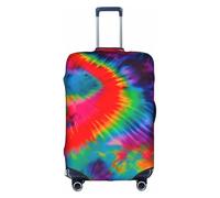 KLJnmbb Colorato Tie Dye Pattern Stampa Valigie Copertura Elastica Lavabile Anti Graffio Protezione Dei Bagagli Antipolvere Elegante, bianco, XL