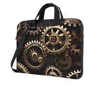 KLJnmbb Cool Steampunk Ingranaggi Stampa Pratica Borsa Elegante e Protettiva Borsa Per Computer Portatile Versatile Borsa Morbida Per Donne Uomini, Nero , 13 inch