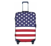 KLJnmbb Copertura elastica lavabile antigraffio per valigie con stampa bandiera americana antipolvere elegante, bianco, S