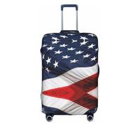 KLJnmbb Copertura elastica lavabile antigraffio per valigie con stampa bandiera americana antipolvere elegante, bianco, S