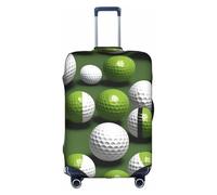 KLJnmbb Copertura elastica lavabile antigraffio per valigie con stampa pallina da golf, antipolvere, elegante, bianco, L