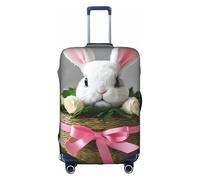 KLJnmbb Copertura elastica per valigia, lavabile, antigraffio, antipolvere, elegante, bianco, M