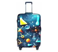 KLJnmbb Copertura per valigia con stampa astratta scienza chimica elastica lavabile antigraffio protezione per bagagli antipolvere elegante, bianco, S