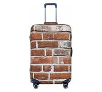 KLJnmbb Copertura universale per valigie con stampa di vecchi mattoni, elastica, lavabile, da viaggio, Nero , XL