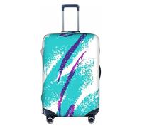 KLJnmbb Coppa anni '90 Design Stampa Valigie Copertura Elastica Lavabile Anti Graffio Protezione Dei Bagagli Antipolvere Elegante, bianco, L