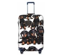 KLJnmbb Dachshund Weiner Pet Dog Print Universal Valigie Copertura protettiva elastica lavabile da viaggio, Nero , S