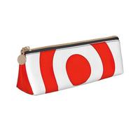 KLJnmbb Design Target Stampa Elegante Astuccio Grande Capacità Triangolo Pouch con Cerniera per Strumenti di Scrittura