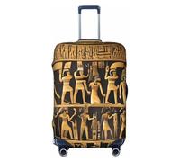 KLJnmbb Egitto Geroglifici Stampa Valigie Copertura Elastico Lavabile Anti Graffio Protezione Dei Bagagli Antipolvere Elegante, bianco, L