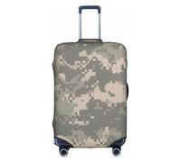 KLJnmbb Esercito Digitale Camouflage Stampa Valigie Copertura Elastico Lavabile Anti Graffio Protezione Dei Bagagli Antipolvere, bianco, L