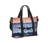 KLJnmbb Fly Airplane Print Borsa a mano da viaggio per donne e uomini tracolla Tote per weekend fuga palestra vacanza