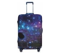 KLJnmbb Galaxy Print - Copertura universale per valigia, protezione per bagagli, elastica, lavabile, da viaggio, Nero , M