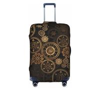 KLJnmbb Gears Clock Bronze Century Print Valigie Copertura Elastica Lavabile Anti Graffio Protezione Dei Bagagli Antipolvere Elegante, bianco, M